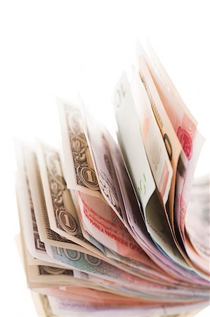 stack of money - Paper currency, mixed countries Stock Photo - Premium Royalty-Free, Code: 6102-06337026