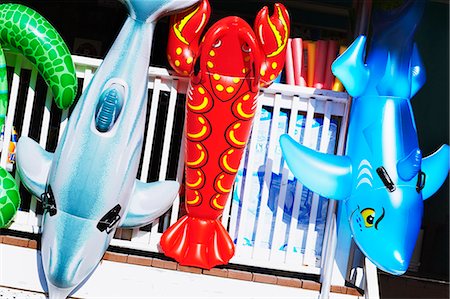 shark - Inflatable toys, close-up Stock Photo - Premium Royalty-Free, Code: 6102-06470845