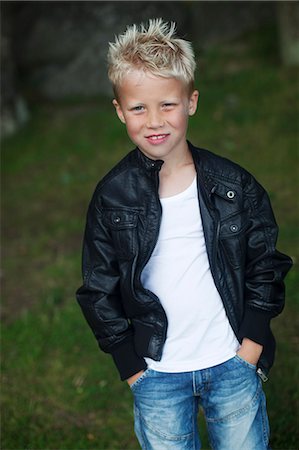 sweden blond boy - Portrait of smiling boy Stock Photo - Premium Royalty-Free, Code: 6102-06965579
