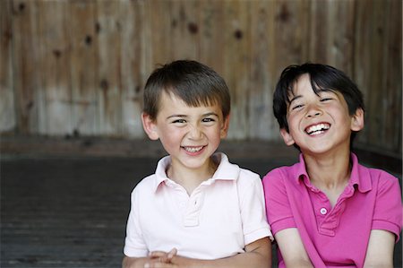 simsearch:6102-06965474,k - Portrait of two smiling boys Stock Photo - Premium Royalty-Free, Code: 6102-06965592