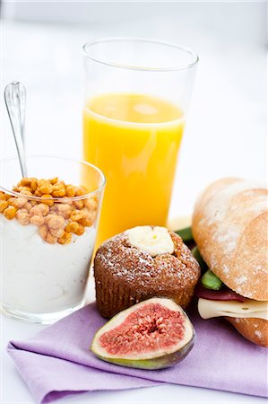 simsearch:6102-07157973,k - Studio shot of healthy components of breakfast Stock Photo - Premium Royalty-Free, Code: 6102-07157996