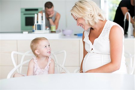 simsearch:6102-08566788,k - Pregnant woman with daughter, Stockholm, Sweden Stock Photo - Premium Royalty-Free, Code: 6102-07768654