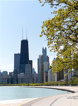skyline chicago day - Chicago skyline Stock Photo - Premium Royalty-Free, Code: 6102-07843556