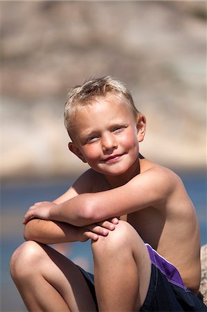 suntanned - Boy at sea Stock Photo - Premium Royalty-Free, Code: 6102-07843942