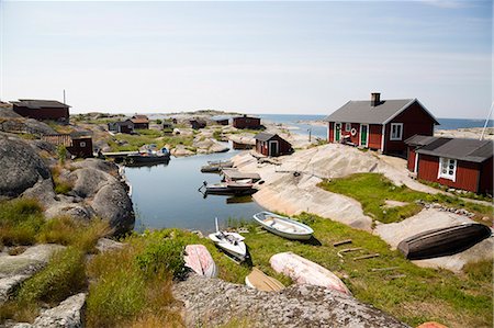 Wooden buildings at coast Stock Photo - Premium Royalty-Free, Code: 6102-07844253