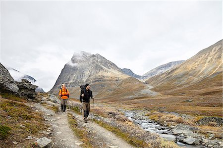 Couple hiking Stock Photo - Premium Royalty-Free, Code: 6102-08278848