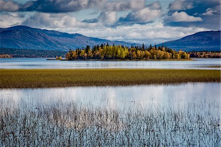 Autumn landscape with trees on island Stock Photo - Premium Royalty-Free, Code: 6102-08481027