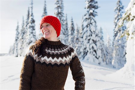 snowshoe - Happy woman Stock Photo - Premium Royalty-Free, Code: 6102-08746986