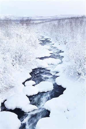 simsearch:6102-07844212,k - View of stream at winter Stock Photo - Premium Royalty-Free, Code: 6102-08760177