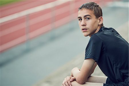 simsearch:6102-08000621,k - Portrait of teenage boy in stadium Stock Photo - Premium Royalty-Free, Code: 6102-08952017