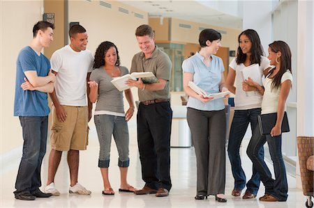 professor student - Engineering professor with students in the college academic center Stock Photo - Premium Royalty-Free, Code: 6105-05396346