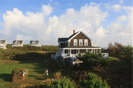 summer america beach - Vacation homes on Block Island, Rhode Island, USA Stock Photo - Premium Royalty-Free, Code: 6105-07744385