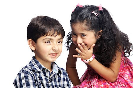 Portrait of two children Stock Photo - Premium Royalty-Free, Code: 6107-06117766
