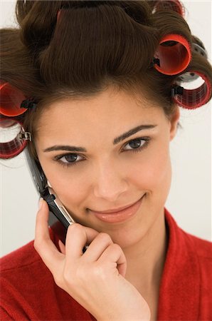 simsearch:6108-05863589,k - Woman talking on a mobile phone Foto de stock - Sin royalties Premium, Código: 6108-05862199