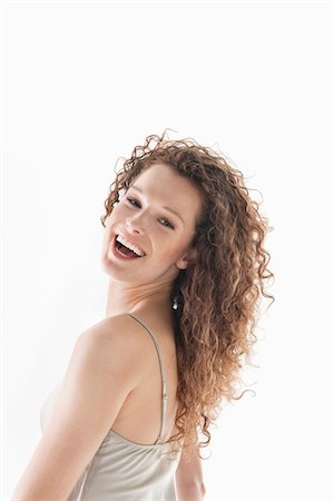 Portrait of a woman laughing Stock Photo - Premium Royalty-Free, Code: 6108-05867755