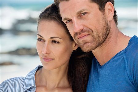 Couple on the beach Stock Photo - Premium Royalty-Free, Code: 6108-06905472