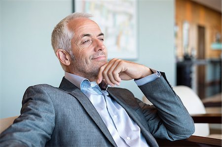 simsearch:6108-06907153,k - Close-up of a businessman thinking Stock Photo - Premium Royalty-Free, Code: 6108-06907190