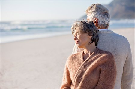 simsearch:649-07520161,k - Close-up of an old couple on the beach Stock Photo - Premium Royalty-Free, Code: 6108-08663041
