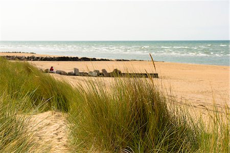 France, Normandy, seaside view from the dunes in Cabourg Stock Photo - Premium Royalty-Free, Code: 6108-08636864