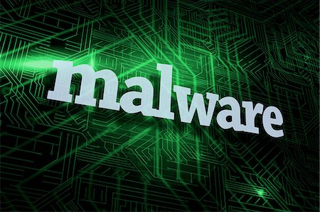 Malware against green and black circuit board Foto de stock - Sin royalties Premium, Código: 6109-07601628