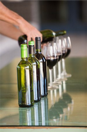 simsearch:400-04226436,k - A wine tasting on a table Stock Photo - Premium Royalty-Free, Code: 6109-08204310
