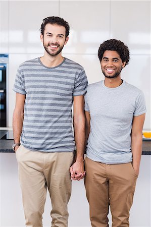 simsearch:6109-08390293,k - Portrait of happy gay couple Stock Photo - Premium Royalty-Free, Code: 6109-08390253