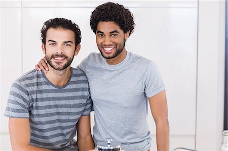 simsearch:6109-08390293,k - Portrait of happy gay couple Stock Photo - Premium Royalty-Free, Code: 6109-08390254