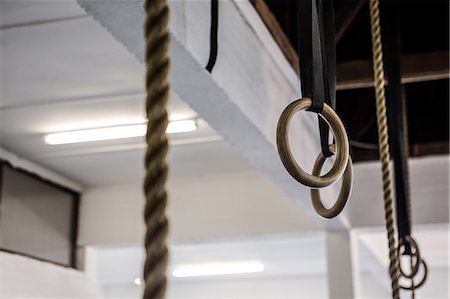 simsearch:6109-08397716,k - Gymnastic rings in the studio Stock Photo - Premium Royalty-Free, Code: 6109-08397928
