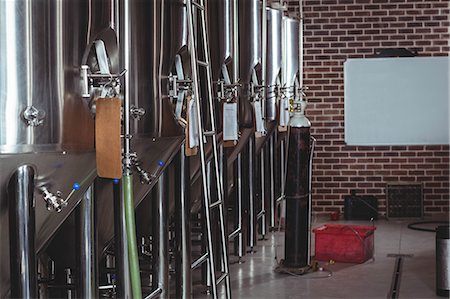 food processing plant - Large vats of beer at the local brewery Stock Photo - Premium Royalty-Free, Code: 6109-08489458