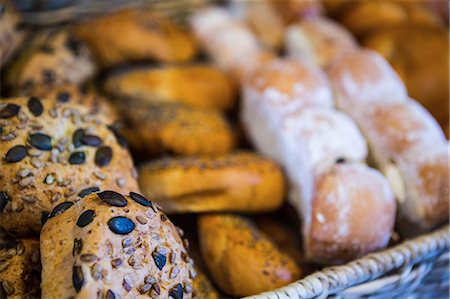 Close up on different bread Stock Photo - Premium Royalty-Free, Code: 6109-08536923