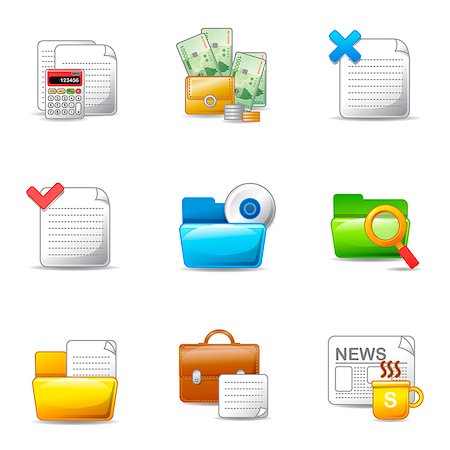 Set of various icons Stock Photo - Premium Royalty-Free, Code: 6111-06837007