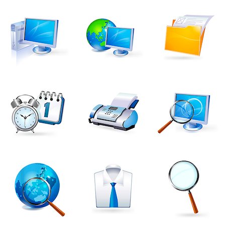 Set of various business related icons Stock Photo - Premium Royalty-Free, Code: 6111-06837257