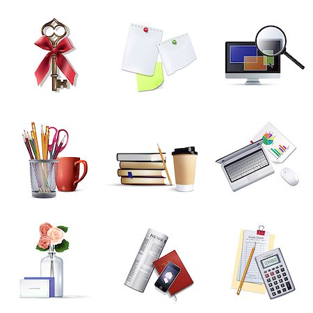 Set of various business related icons Stock Photo - Premium Royalty-Free, Code: 6111-06838089