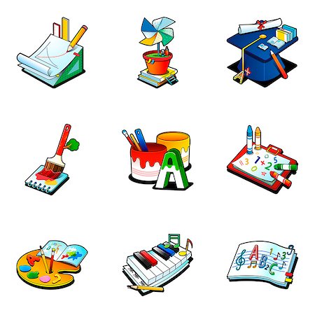 piano symbols - Set of various icons Stock Photo - Premium Royalty-Free, Code: 6111-06838417