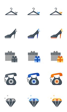 footwear icons - Set of various icons Stock Photo - Premium Royalty-Free, Code: 6111-06838717