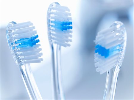 Close up of toothbrushes Stock Photo - Premium Royalty-Free, Code: 6113-06626650