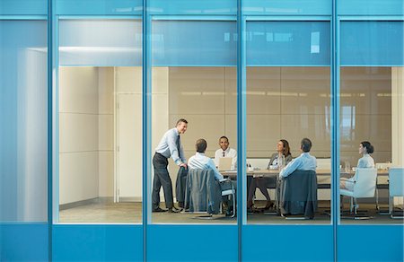 people working together - Business people talking in conference room Stock Photo - Premium Royalty-Free, Code: 6113-07158962