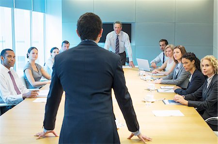 simsearch:6113-06499188,k - Business people talking in meeting Stock Photo - Premium Royalty-Free, Code: 6113-07158986