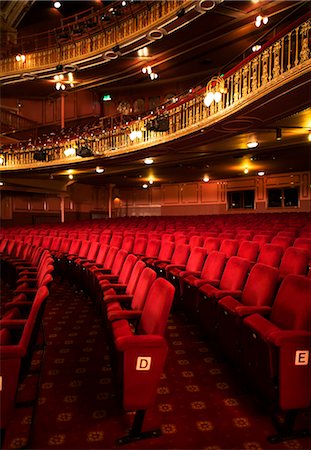 Seats in empty theater auditorium Stock Photo - Premium Royalty-Free, Code: 6113-07159363