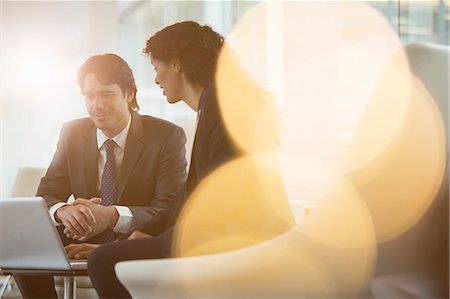 person on laptop - Business people using laptop in office Stock Photo - Premium Royalty-Free, Code: 6113-07160400