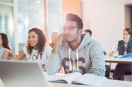 University students sitting in classroom Stock Photo - Premium Royalty-Free, Code: 6113-07243303