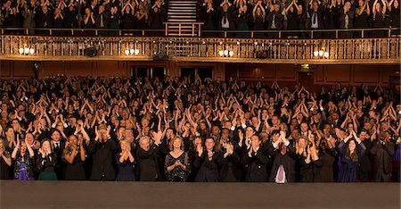 simsearch:6113-07159936,k - Audience applauding in theater Stock Photo - Premium Royalty-Free, Code: 6113-07542940