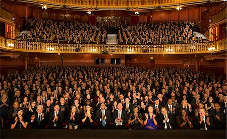 simsearch:6113-07159936,k - Audience applauding in theater Stock Photo - Premium Royalty-Free, Code: 6113-07542905