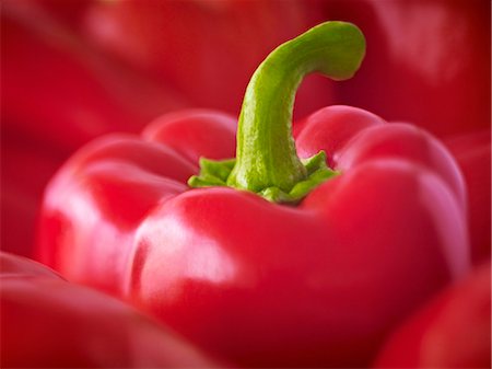 Extreme close up of red bell pepper Photographie de stock - Premium Libres de Droits, Code: 6113-07565175