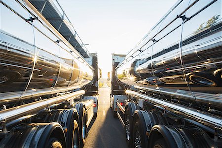 Stainless steel milk tankers side by side Stock Photo - Premium Royalty-Free, Code: 6113-07565377