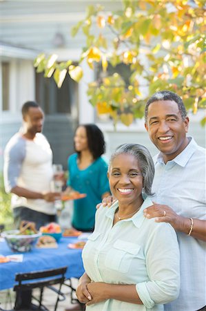 simsearch:6113-07565586,k - Portrait of smiling senior couple at barbecue Stock Photo - Premium Royalty-Free, Code: 6113-07565507