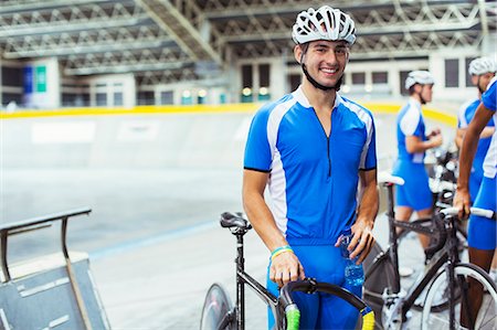simsearch:6113-07588662,k - Portrait of track cyclist in velodrome Stock Photo - Premium Royalty-Free, Code: 6113-07588818