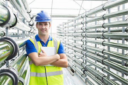 portrait 30s man not woman - Portrait of confident engineer in greenhouse Stock Photo - Premium Royalty-Free, Code: 6113-07589133