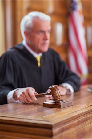 simsearch:846-05648291,k - Judge banging gavel in court Stock Photo - Premium Royalty-Free, Code: 6113-07762371