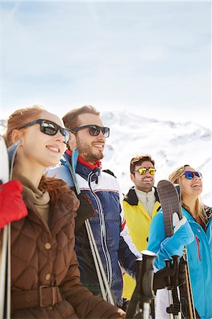 Friends admiring the snow together Stock Photo - Premium Royalty-Free, Code: 6113-07790717